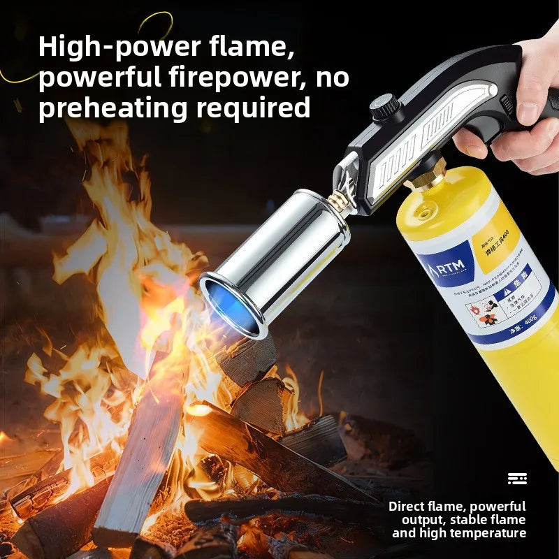 High-Power Windproof Propane Torch Igniter | Heavy-Duty Outdoor BBQ &amp; Camping Flame Gun